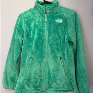 Girls Large North Face Osito Teal Colored Fleece. Great Condition. Girls 14/16.